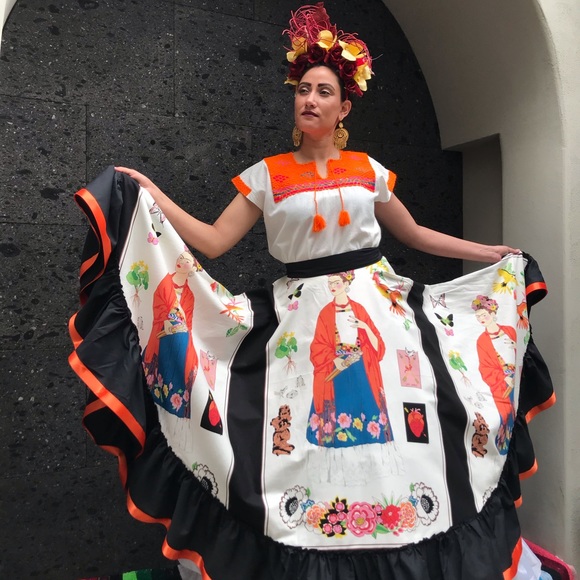 Frida Khalo skirt and blouse one size fit most - Picture 5 of 12